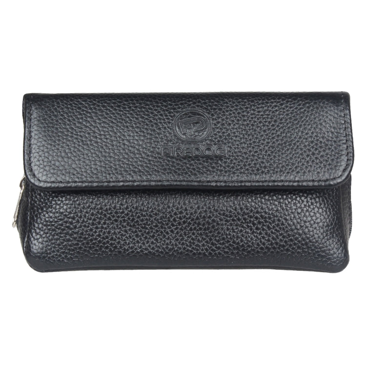 FIREDOG CL07 Borsa porta pipa doppia in pelle bovina artigianale