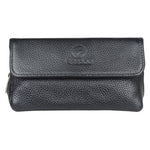 FIREDOG CL07 Borsa porta pipa doppia in pelle bovina artigianale