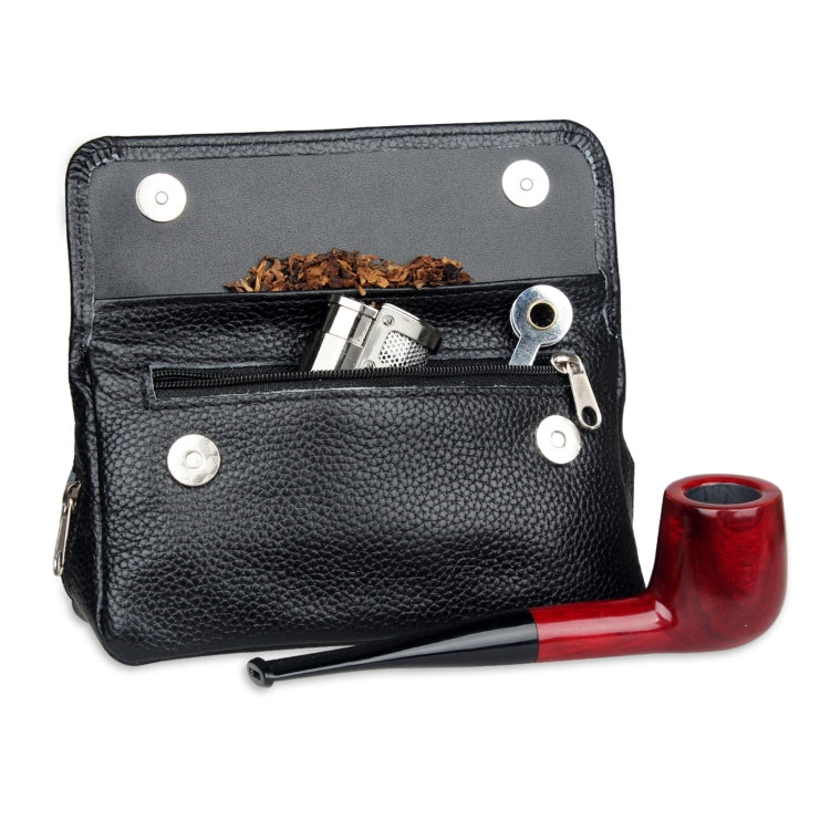 FIREDOG CL07 Borsa porta pipa doppia in pelle bovina artigianale