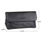 FIREDOG CL07 Borsa porta pipa doppia in pelle bovina artigianale