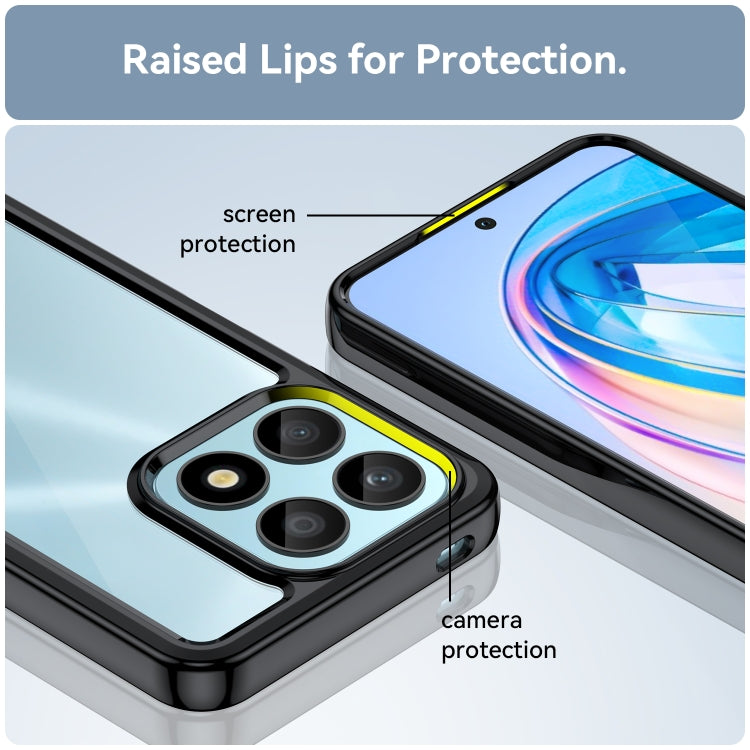 Custodia per telefono in acrilico + TPU serie colorata, For Honor X8a