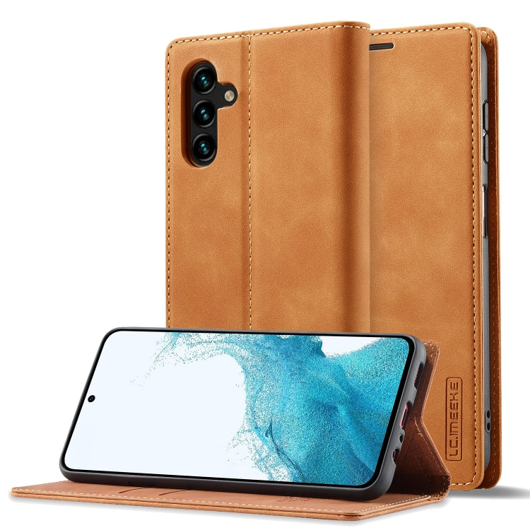 LC.IMEEKE Custodia per telefono in pelle opaca ultrasottile con forte magnetismo, For Samsung Galaxy A34 5G