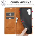 LC.IMEEKE Custodia per telefono in pelle opaca ultrasottile con forte magnetismo, For Samsung Galaxy A34 5G