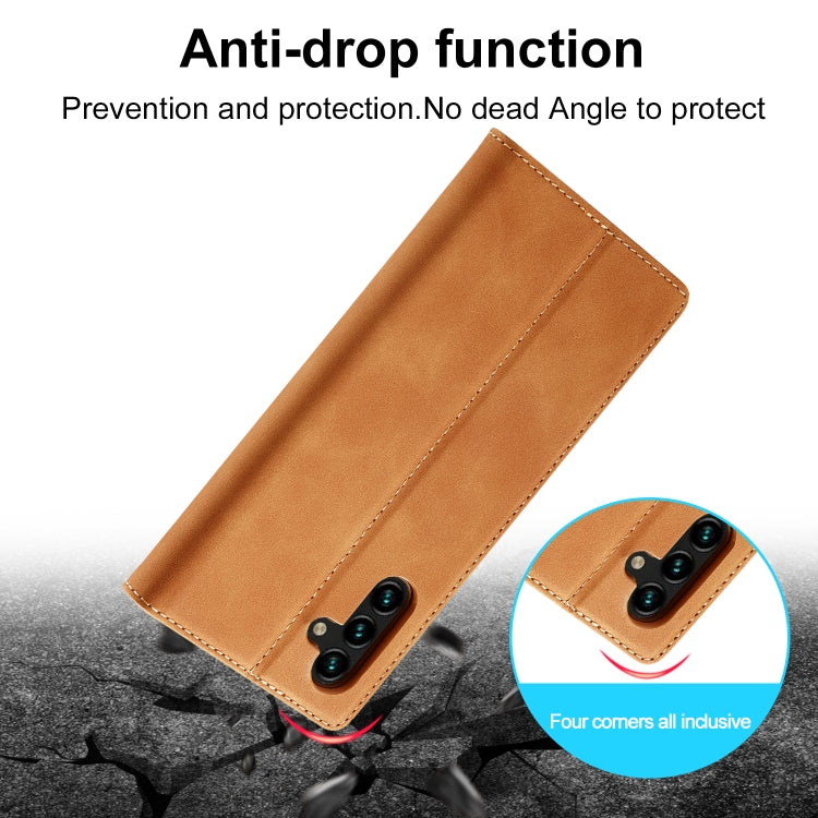 LC.IMEEKE Custodia per telefono in pelle opaca ultrasottile con forte magnetismo, For Samsung Galaxy A34 5G