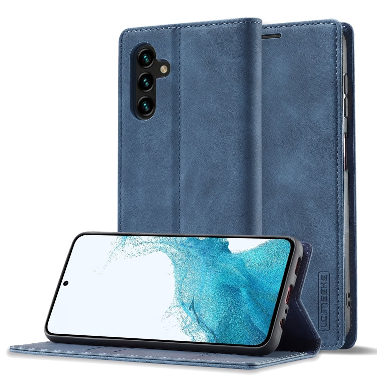 LC.IMEEKE Custodia per telefono in pelle opaca ultrasottile con forte magnetismo, For Samsung Galaxy A34 5G