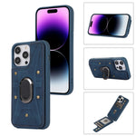 Cassa del telefono della copertura posteriore del raccoglitore dell'anello dell'armatura, For iPhone 14 Pro, For iPhone 14 Plus, For iPhone 14 Pro Max, For iPhone 13