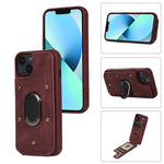 Cassa del telefono della copertura posteriore del raccoglitore dell'anello dell'armatura, For iPhone 14 Pro, For iPhone 14 Plus, For iPhone 14 Pro Max, For iPhone 13