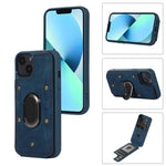Cassa del telefono della copertura posteriore del raccoglitore dell'anello dell'armatura, For iPhone 14 Pro, For iPhone 14 Plus, For iPhone 14 Pro Max, For iPhone 13