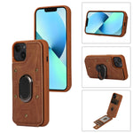 Cassa del telefono della copertura posteriore del raccoglitore dell'anello dell'armatura, For iPhone 14 Pro, For iPhone 14 Plus, For iPhone 14 Pro Max, For iPhone 13