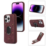 Cassa del telefono della copertura posteriore del raccoglitore dell'anello dell'armatura, For iPhone 14 Pro, For iPhone 14 Plus, For iPhone 14 Pro Max, For iPhone 13