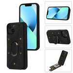 Cassa del telefono della copertura posteriore del raccoglitore dell'anello dell'armatura, For iPhone 14 Pro, For iPhone 14 Plus, For iPhone 14 Pro Max, For iPhone 13