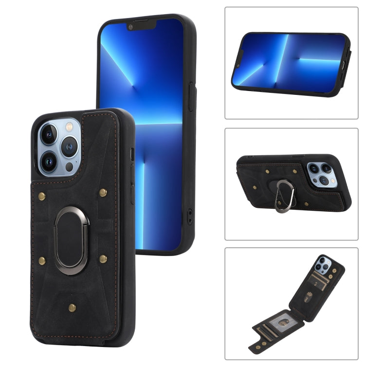 Cassa del telefono della copertura posteriore del raccoglitore dell'anello dell'armatura, For iPhone 13 Pro, For iPhone 13 Pro Max, For iPhone 12 / 12 Pro, For iPhone 12 Pro Max