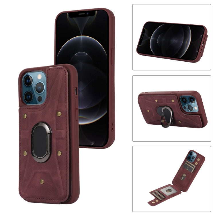 Cassa del telefono della copertura posteriore del raccoglitore dell'anello dell'armatura, For iPhone 13 Pro, For iPhone 13 Pro Max, For iPhone 12 / 12 Pro, For iPhone 12 Pro Max