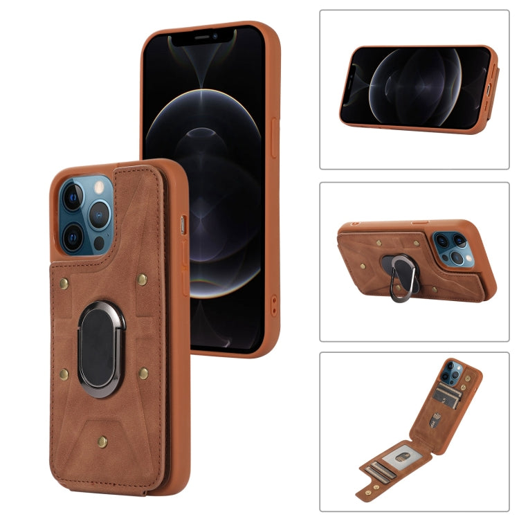 Cassa del telefono della copertura posteriore del raccoglitore dell'anello dell'armatura, For iPhone 13 Pro, For iPhone 13 Pro Max, For iPhone 12 / 12 Pro, For iPhone 12 Pro Max
