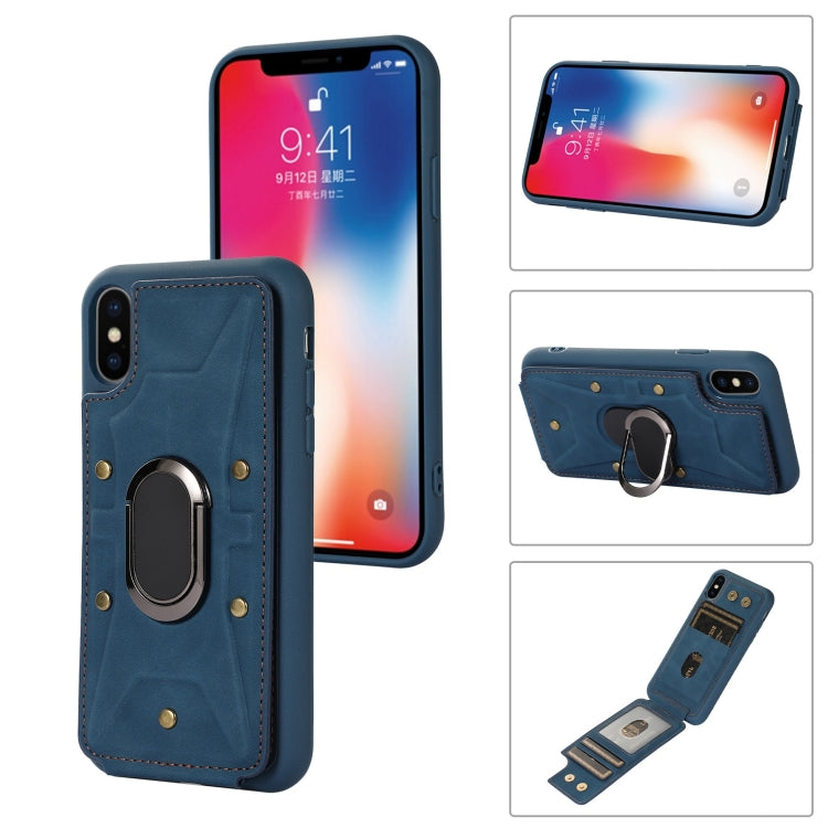 Cassa del telefono della copertura posteriore del raccoglitore dell'anello dell'armatura, For iPhone 11, For iPhone 11 Pro, For iPhone 11 Pro Max, For iPhone X / XS