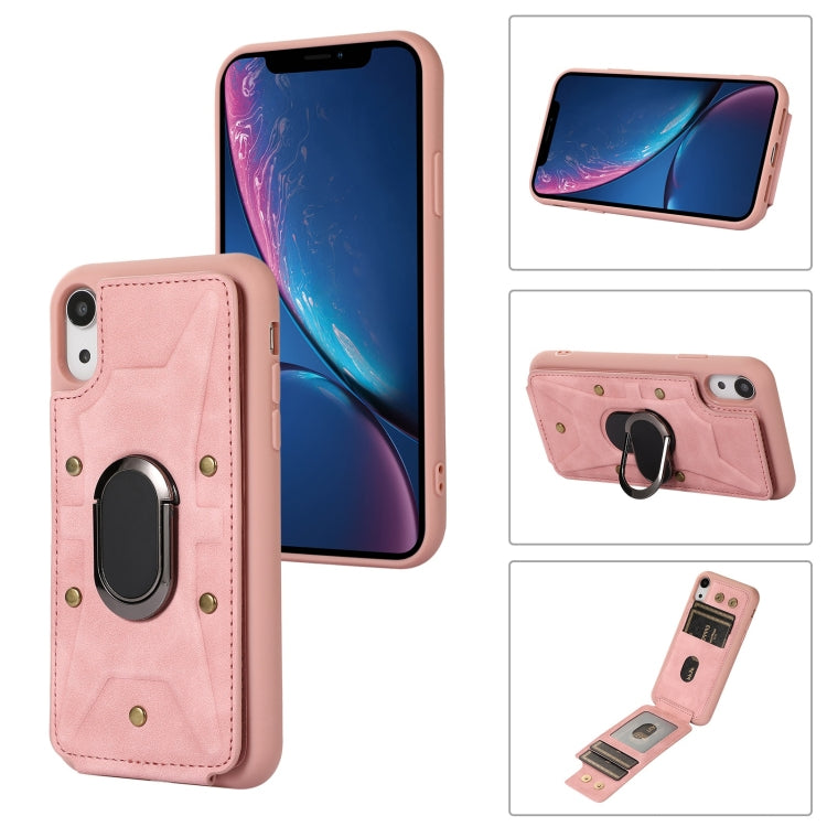 Cassa del telefono della copertura posteriore del raccoglitore dell'anello dell'armatura, For iPhone XR, For iPhone XS Max, For iPhone SE 2022 / 2020 / 8 / 7, For iPhone 8 Plus / 7 Plus