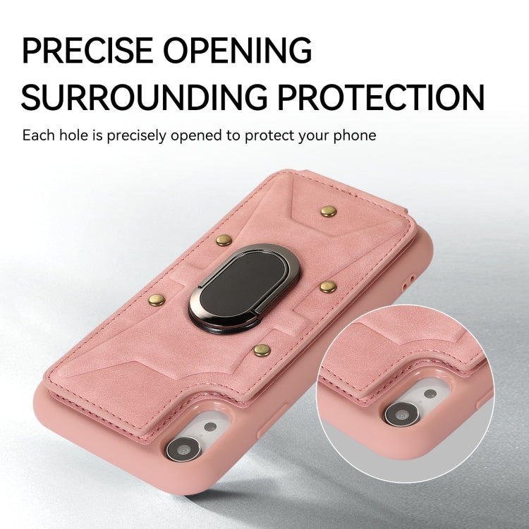 Cassa del telefono della copertura posteriore del raccoglitore dell'anello dell'armatura, For iPhone XR, For iPhone XS Max, For iPhone SE 2022 / 2020 / 8 / 7, For iPhone 8 Plus / 7 Plus