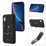 Cassa del telefono della copertura posteriore del raccoglitore dell'anello dell'armatura, For iPhone XR, For iPhone XS Max, For iPhone SE 2022 / 2020 / 8 / 7, For iPhone 8 Plus / 7 Plus