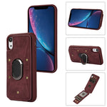 Cassa del telefono della copertura posteriore del raccoglitore dell'anello dell'armatura, For iPhone XR, For iPhone XS Max, For iPhone SE 2022 / 2020 / 8 / 7, For iPhone 8 Plus / 7 Plus