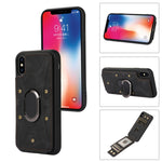 Cassa del telefono della copertura posteriore del raccoglitore dell'anello dell'armatura, For iPhone XR, For iPhone XS Max, For iPhone SE 2022 / 2020 / 8 / 7, For iPhone 8 Plus / 7 Plus