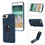 Cassa del telefono della copertura posteriore del raccoglitore dell'anello dell'armatura, For iPhone XR, For iPhone XS Max, For iPhone SE 2022 / 2020 / 8 / 7, For iPhone 8 Plus / 7 Plus