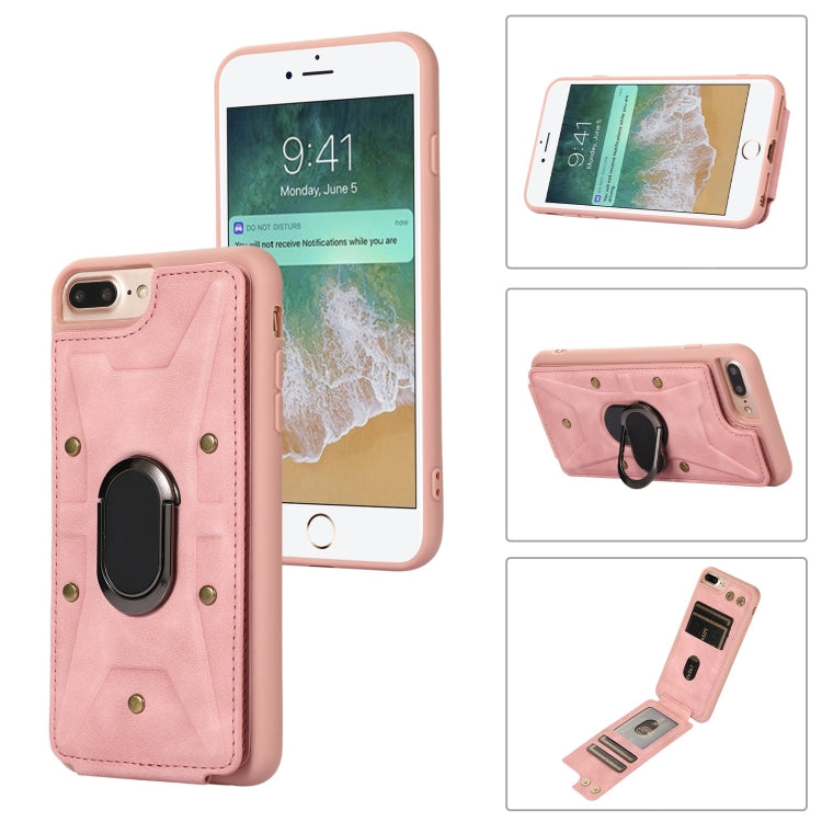 Cassa del telefono della copertura posteriore del raccoglitore dell'anello dell'armatura, For iPhone XR, For iPhone XS Max, For iPhone SE 2022 / 2020 / 8 / 7, For iPhone 8 Plus / 7 Plus