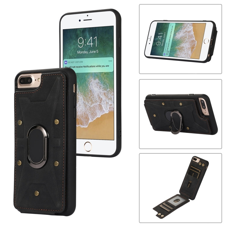 Cassa del telefono della copertura posteriore del raccoglitore dell'anello dell'armatura, For iPhone XR, For iPhone XS Max, For iPhone SE 2022 / 2020 / 8 / 7, For iPhone 8 Plus / 7 Plus