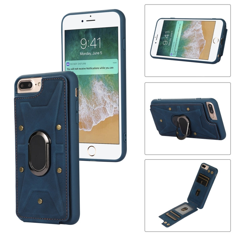 Cassa del telefono della copertura posteriore del raccoglitore dell'anello dell'armatura, For iPhone XR, For iPhone XS Max, For iPhone SE 2022 / 2020 / 8 / 7, For iPhone 8 Plus / 7 Plus