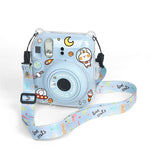 Custodia per fotocamera in acrilico rigido di cristallo con tracolla, For FUJIFILM instax mini 12(DIY Pink Graffiti), For FUJIFILM instax mini 12(DIY Blue Cat), For FUJIFILM instax mini 12(DIY Purple Daisies)                                            ...