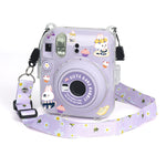 Custodia per fotocamera in acrilico rigido di cristallo con tracolla, For FUJIFILM instax mini 12(DIY Pink Graffiti), For FUJIFILM instax mini 12(DIY Blue Cat), For FUJIFILM instax mini 12(DIY Purple Daisies)                                            ...