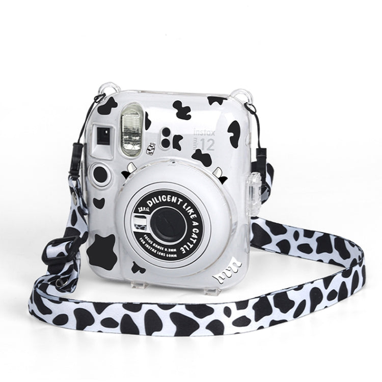 Custodia per fotocamera in acrilico rigido di cristallo con tracolla, For FUJIFILM instax mini 12(DIY Pink Graffiti), For FUJIFILM instax mini 12(DIY Blue Cat), For FUJIFILM instax mini 12(DIY Purple Daisies)                                            ...