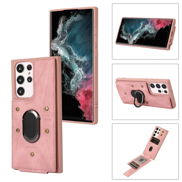 Cassa del telefono della copertura posteriore del raccoglitore dell'anello dell'armatura, For Samsung Galaxy S23 5G, For Samsung Galaxy S23+ 5G, For Samsung Galaxy S23 Ultra 5G, For Samsung Galaxy S22 5G