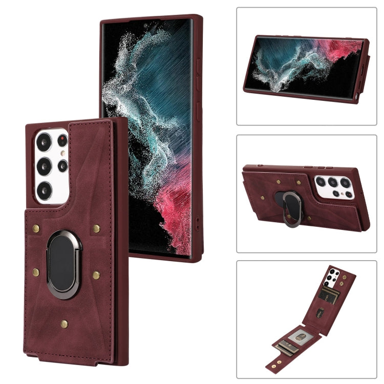 Cassa del telefono della copertura posteriore del raccoglitore dell'anello dell'armatura, For Samsung Galaxy S23 5G, For Samsung Galaxy S23+ 5G, For Samsung Galaxy S23 Ultra 5G, For Samsung Galaxy S22 5G