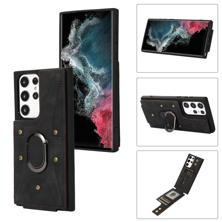 Cassa del telefono della copertura posteriore del raccoglitore dell'anello dell'armatura, For Samsung Galaxy S22+ 5G, For Samsung Galaxy S21 FE 5G, For Samsung Galaxy S22 Ultra 5G, For Samsung Galaxy S20 FE