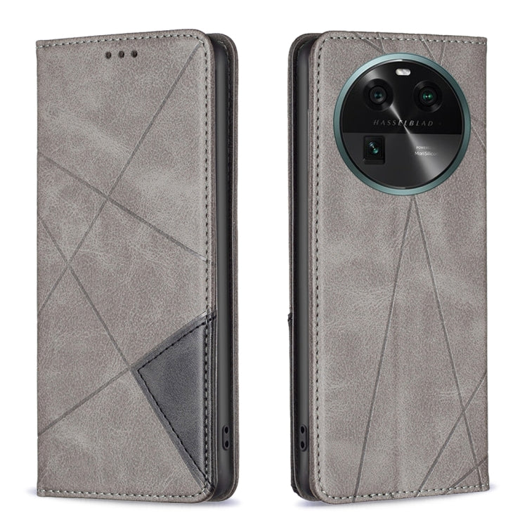 Custodia per telefono in pelle magnetica invisibile prismatica, For OPPO Find X6 5G, For OPPO Find X6 Pro 5G, For Realme C55, For Xiaomi Redmi Note 12 4G Global