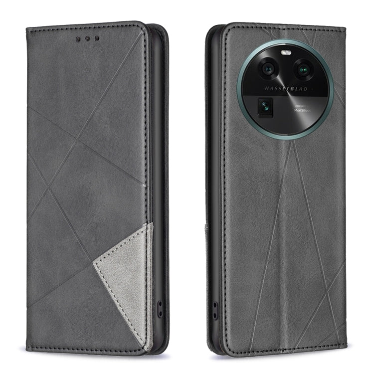 Custodia per telefono in pelle magnetica invisibile prismatica, For OPPO Find X6 5G, For OPPO Find X6 Pro 5G, For Realme C55, For Xiaomi Redmi Note 12 4G Global