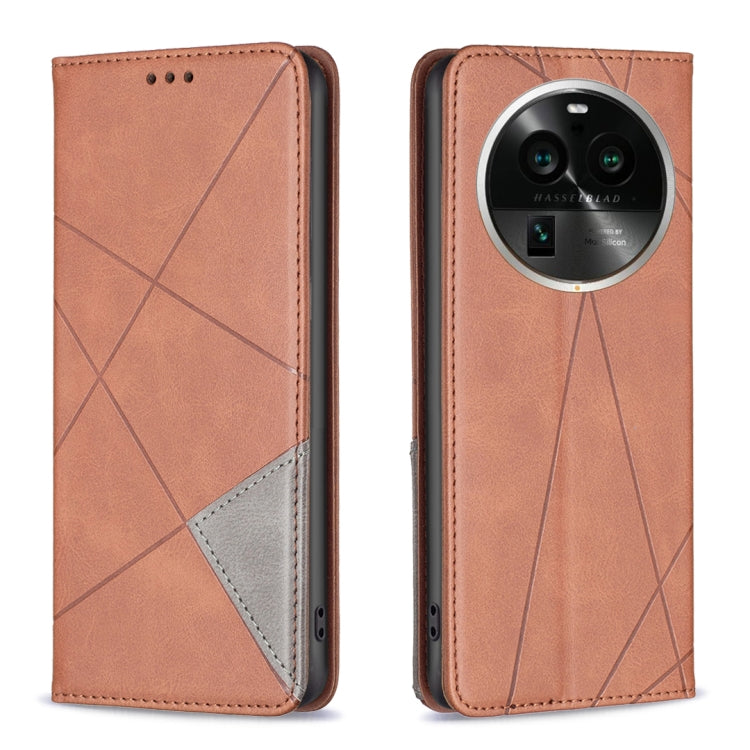 Custodia per telefono in pelle magnetica invisibile prismatica, For OPPO Find X6 5G, For OPPO Find X6 Pro 5G, For Realme C55, For Xiaomi Redmi Note 12 4G Global
