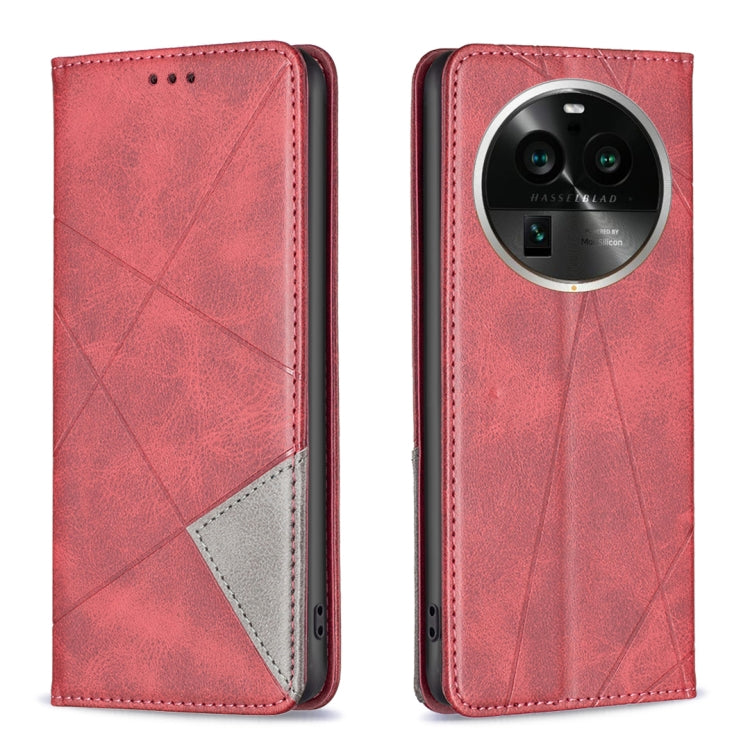 Custodia per telefono in pelle magnetica invisibile prismatica, For OPPO Find X6 5G, For OPPO Find X6 Pro 5G, For Realme C55, For Xiaomi Redmi Note 12 4G Global