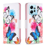 Custodia per telefono in pelle con motivo a disegno colorato, For Xiaomi Redmi Note 12 4G Global, For Samsung Galaxy A24 4G, For Samsung Galaxy M14 5G