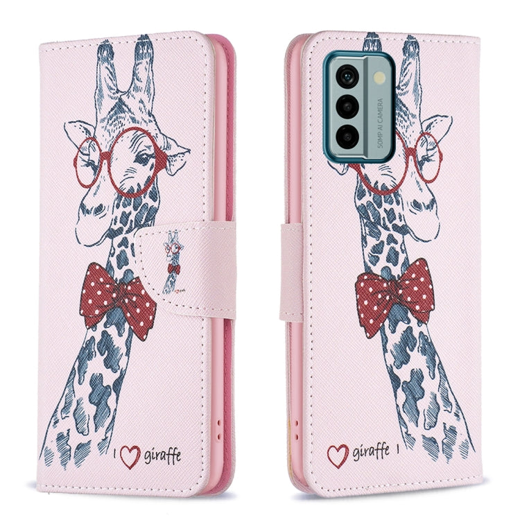 Custodia per telefono in pelle con motivo a disegno colorato, For Nokia G22