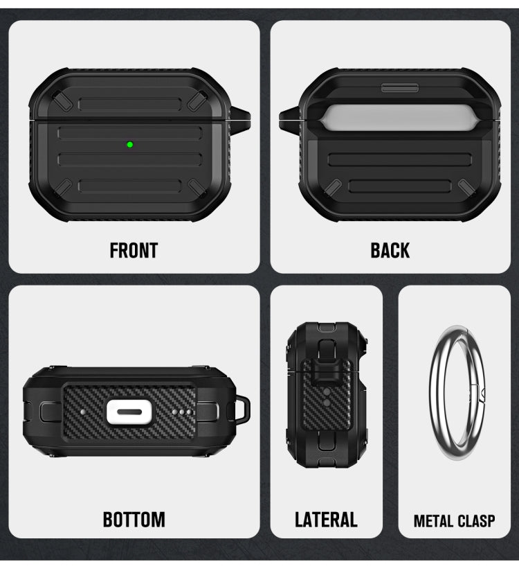 Custodia protettiva per auricolari wireless, For AirPods Pro 2, For AirPods Pro, For AirPods 3, For AirPods 2 / 1
