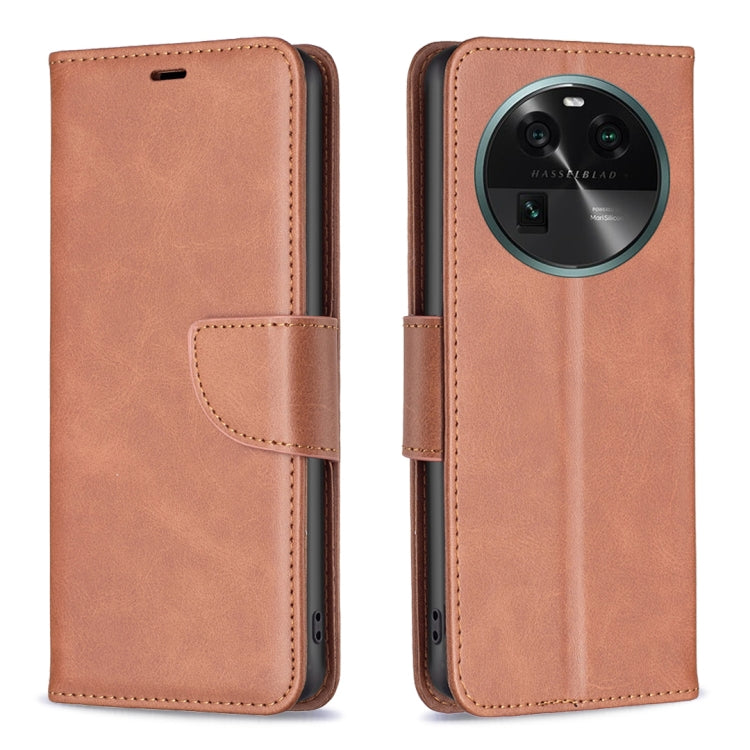 Custodia per telefono in pelle con trama in pelle di agnello, For OPPO Find X6 5G, For OPPO Find X6 Pro 5G, For Realme C55, For Xiaomi Redmi Note 12 4G Global