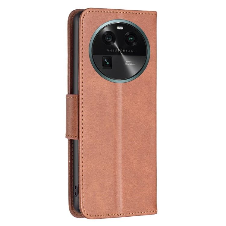 Custodia per telefono in pelle con trama in pelle di agnello, For OPPO Find X6 5G, For OPPO Find X6 Pro 5G, For Realme C55, For Xiaomi Redmi Note 12 4G Global