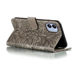 Custodia per telefono in pelle flip goffrata fiore di pizzo, For Samsung Galaxy A04e, For Samsung Galaxy A14 4G, For Samsung Galaxy A24 5G, For Samsung Galaxy A34 5G