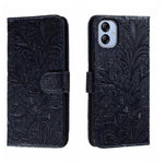 Custodia per telefono in pelle flip goffrata fiore di pizzo, For Samsung Galaxy A04e, For Samsung Galaxy A14 4G, For Samsung Galaxy A24 5G, For Samsung Galaxy A34 5G