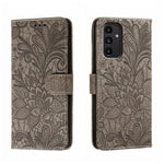 Custodia per telefono in pelle flip goffrata fiore di pizzo, For Samsung Galaxy A04e, For Samsung Galaxy A14 4G, For Samsung Galaxy A24 5G, For Samsung Galaxy A34 5G