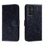 Custodia per telefono in pelle flip goffrata fiore di pizzo, For Samsung Galaxy A04e, For Samsung Galaxy A14 4G, For Samsung Galaxy A24 5G, For Samsung Galaxy A34 5G