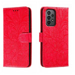 Custodia per telefono in pelle flip goffrata fiore di pizzo, For Samsung Galaxy A04e, For Samsung Galaxy A14 4G, For Samsung Galaxy A24 5G, For Samsung Galaxy A34 5G