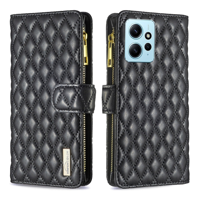 Custodia per telefono a conchiglia in pelle con portafoglio con cerniera Diamond Lattice, For Xiaomi Redmi Note 12 4G Global, For Nokia G22, For Samsung Galaxy A24 4G, For Samsung Galaxy M14 5G