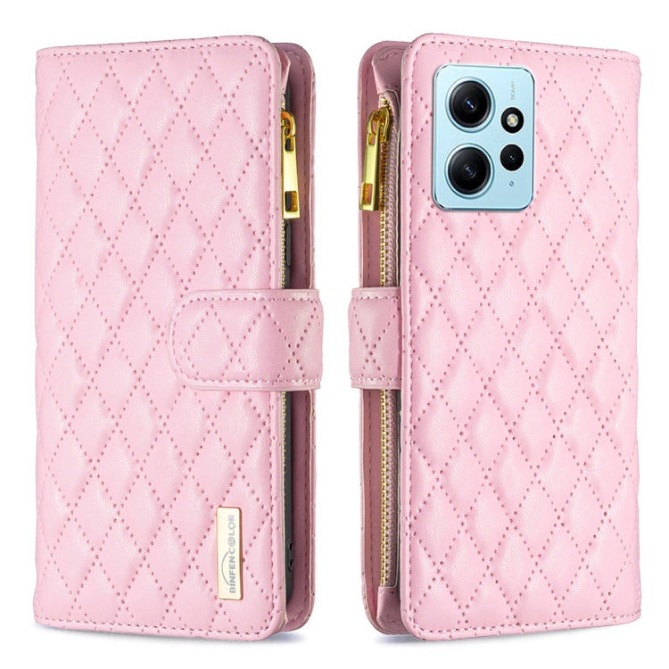 Custodia per telefono a conchiglia in pelle con portafoglio con cerniera Diamond Lattice, For Xiaomi Redmi Note 12 4G Global, For Nokia G22, For Samsung Galaxy A24 4G, For Samsung Galaxy M14 5G